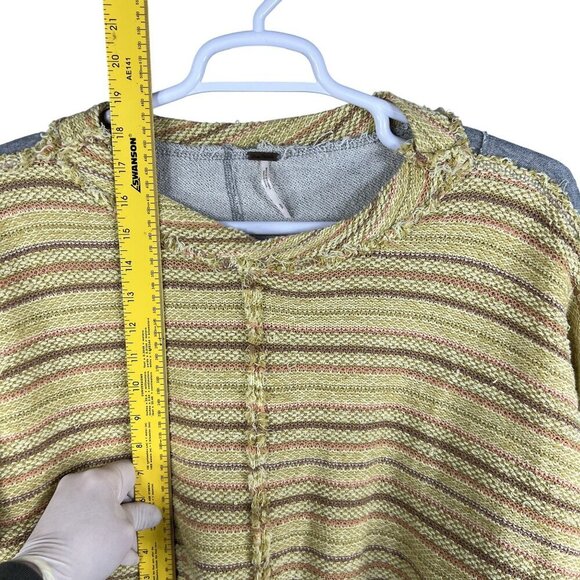 Free People Womens S Catalina Pullover Cropped Sweatshirt Top Bell Sleeve Beachy - Picture 9 of 12